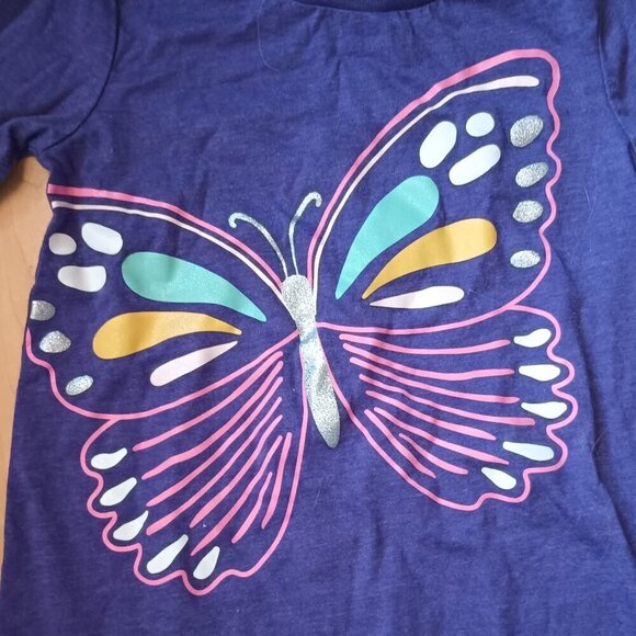 Carter"s butterfly purple tunic and leggings set size 5 - Picture 2 of 4